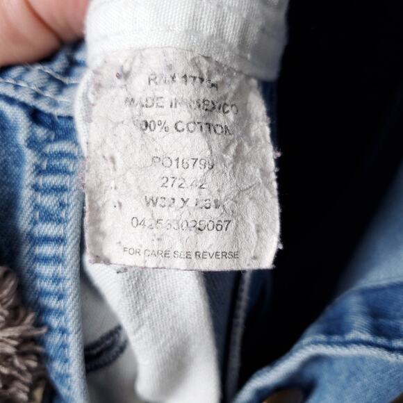 Vintage KEY Waist 32 Disney Tinkerbell Tinker Peterpan Denim Jeam Overalls - Picture 12 of 12